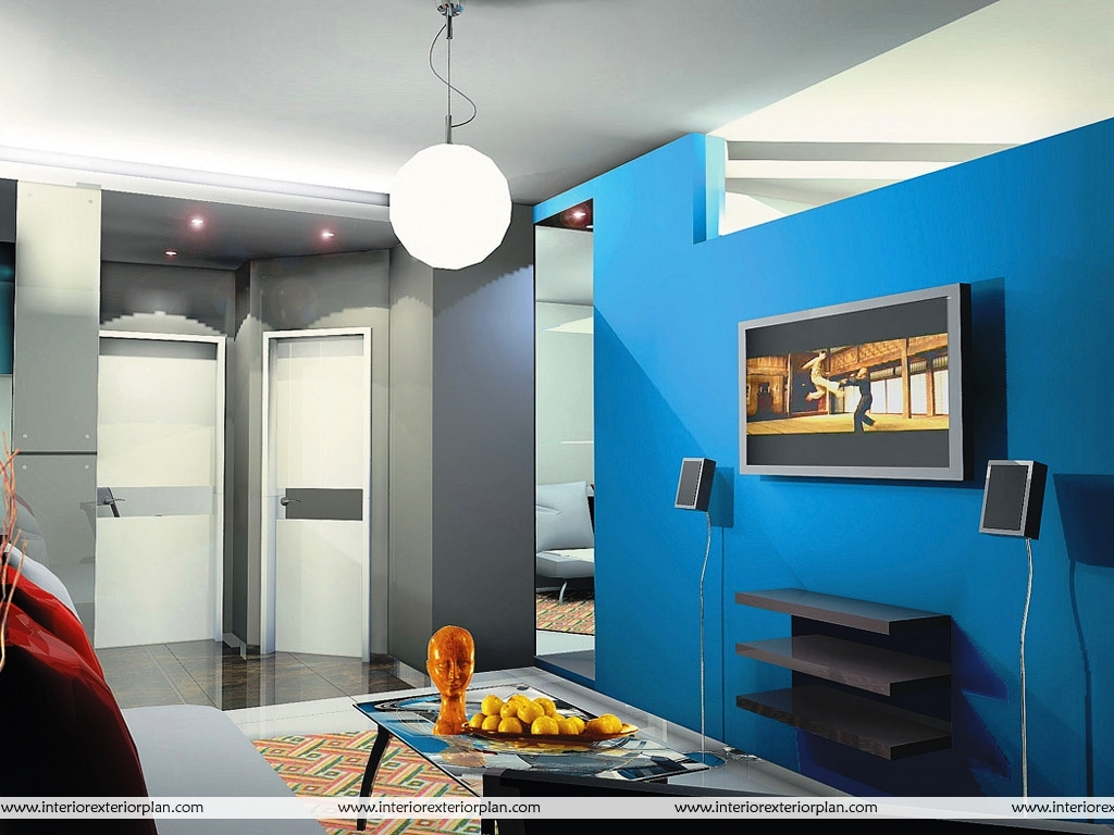 غـــرف معيشــه باللـــون الأزرق خيــااااااااااااال حكــاوينـــا