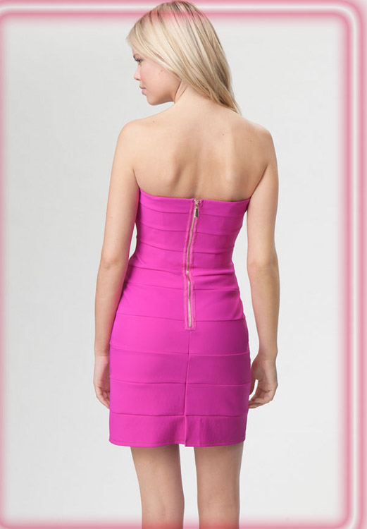 Night Out Dresses Laundry by Shelli Segal Strapless Pink Party Dress