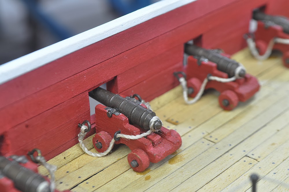 Malaysia Wooden Model Ship HMS Unicorn Build Log 14 Cannon Rigging