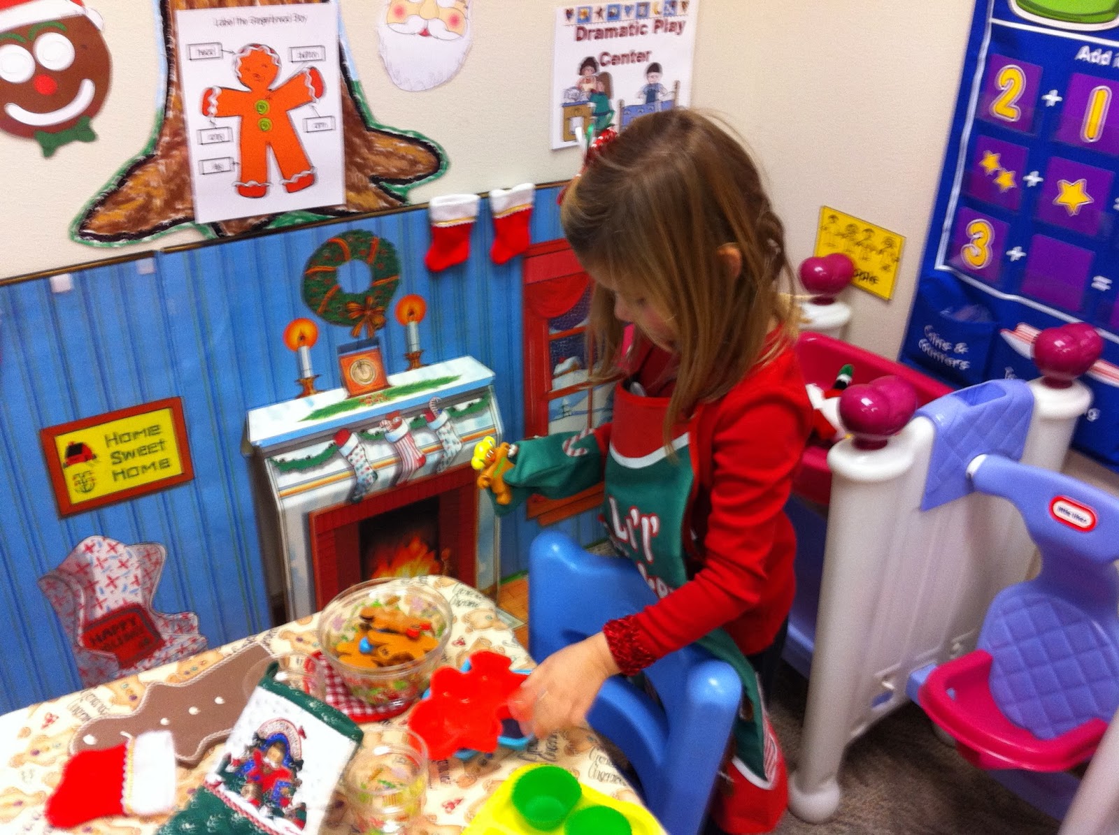 Gingerbread Kitchen in Dramatic Play Ms.Vonda's PreK at All God's Children MDO/Preschool