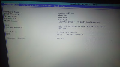 Cara Rahasia Masuk BIOS di Laptop Lenovo G40