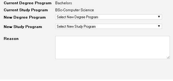 Change Your Study Program VULMS Page Preview