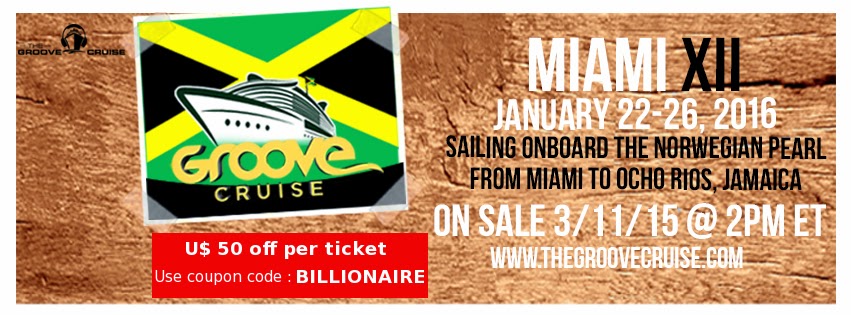 Groove Cruise 2016 Miami Jamaica promo coupon codes - up to U$400 off