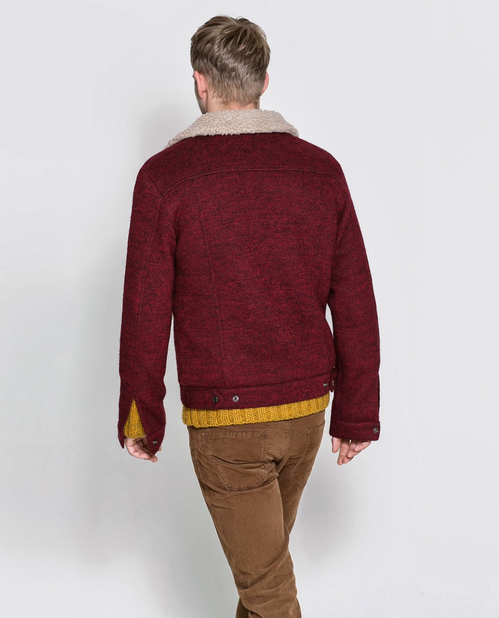 6 Moda Zara jackets 2014 for men FLEECE JACKET