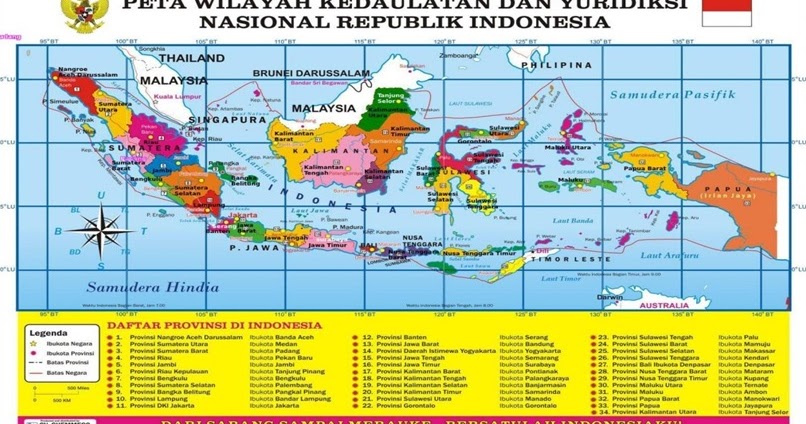 Batas Batas Wilayah Negara Indonesia  Utara Barat Timur 