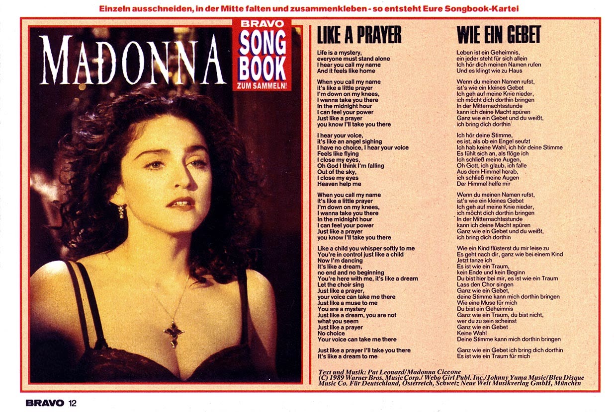 MADONNA in BRAVO: Bravo March 30, 1989 Issue Nr. 14