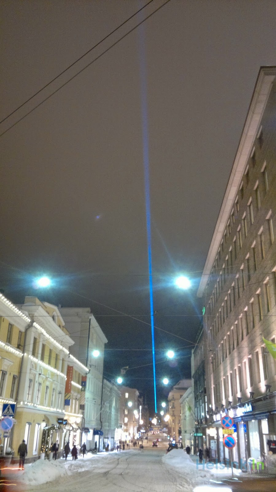 Blue beam in Helsinki