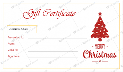 Christmas gift certificate template 3