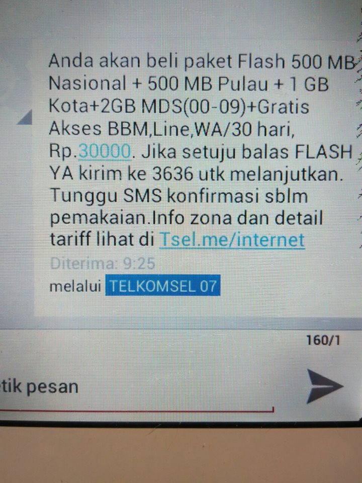 Trik Beli Paket telkomsel Flash 4 GB 30 ribu