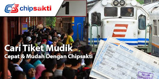 Penjualan Tiket Kereta Api Tambahan Mudik Lebaran 2015 Chip Sakti