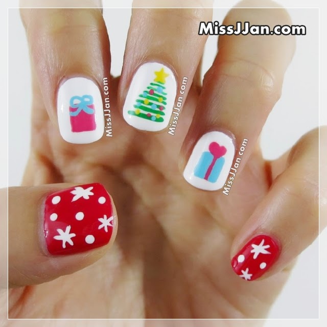 MissJJan's Beauty Blog ♥ Christmas Tree & Presents Nail