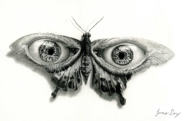 Os surreais e hiper-realistas desenhos a grafite de Jono Dry Jono Dry desenhos surreais hiper-realistas a grafite preto e branco corpos olhares