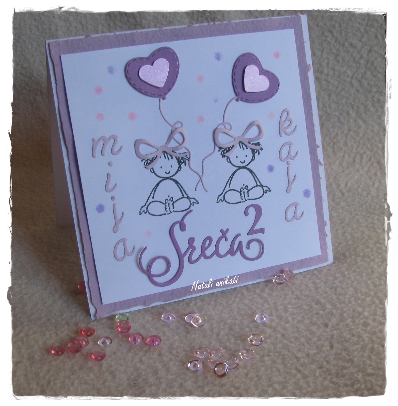 življenje je lepo: Torkove voščilnice -rojstvo dvojčic (1)