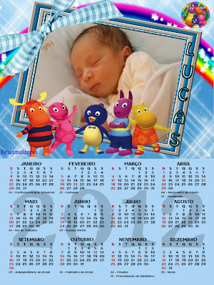 Belas Molduras: Calendários novos: Backyardigans e Bob esponja!