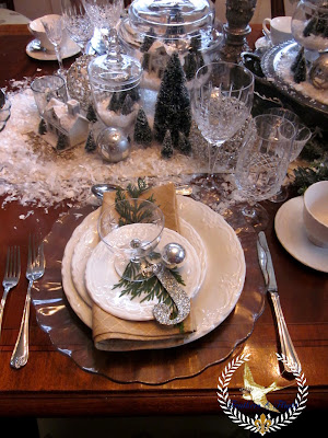 Winter White Table Scape ~ Jill McCall Feathers and Flight