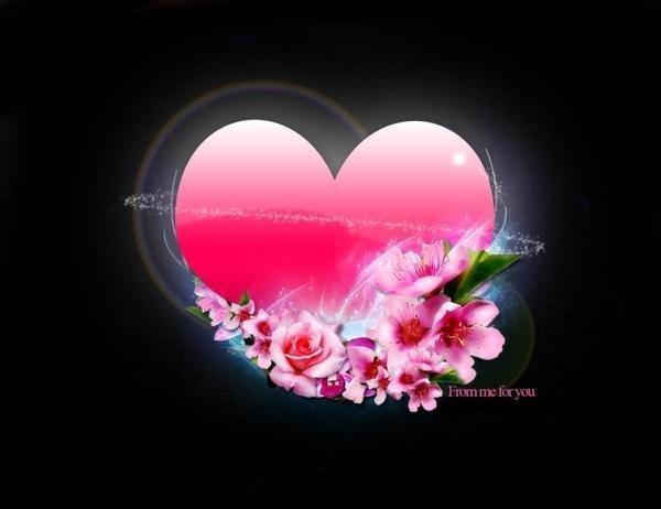Nur Kasih Hati Berbunga Bunga Gambar