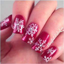 nail snowflake christmas nails polish holiday