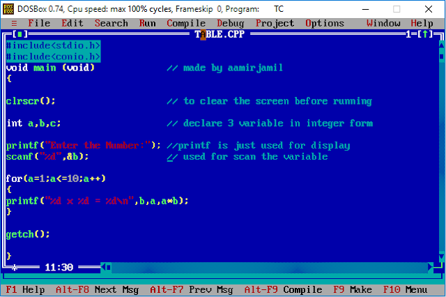 Programming Language Help And Guide: turbo C