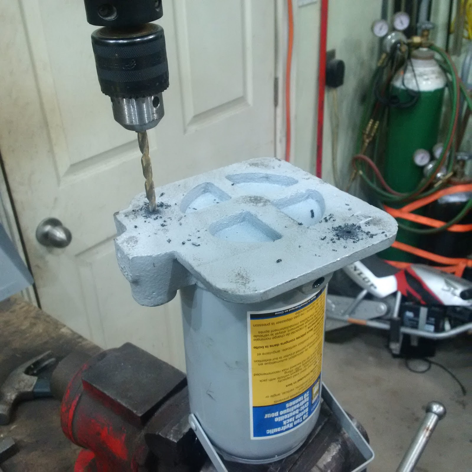 Another Day Another Project DIY 20Ton Shop Press With Upside Down (Inverted) Bottle Jack