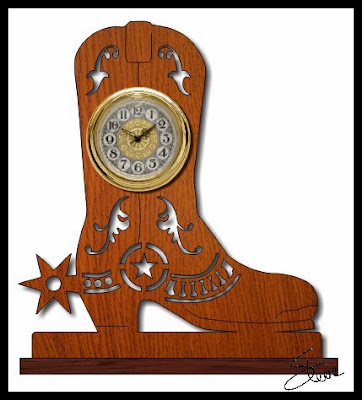 Cowboy Boot Clock Scrollsaw Workshop: Feb 15, 2014