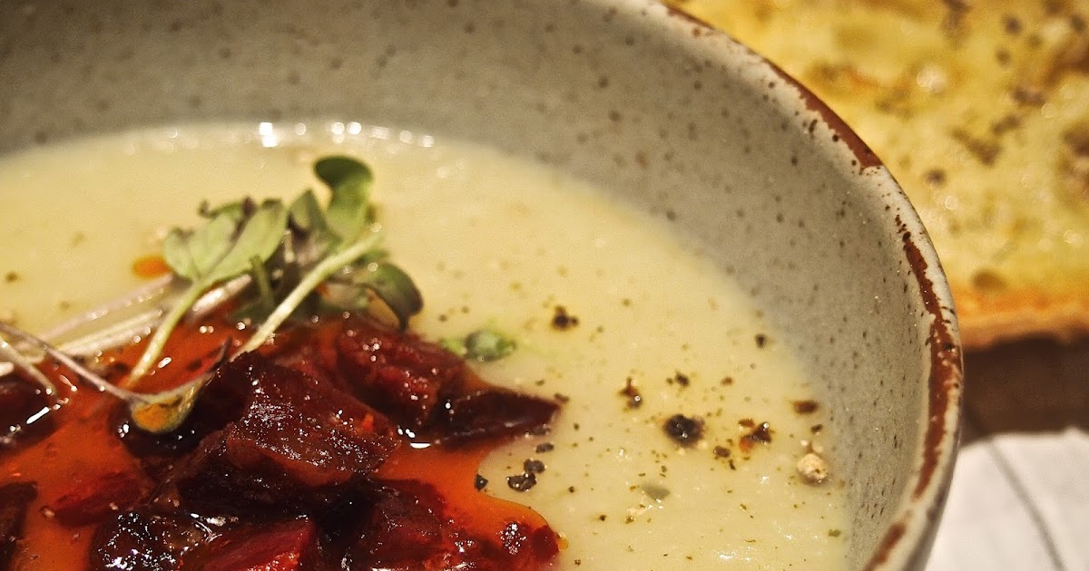 EpiCurious Generations Thick Leek and Celery Root Soup with Rendered