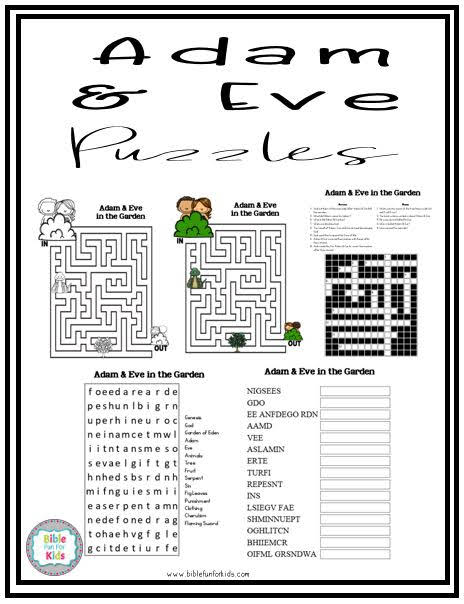 Bible Fun For Kids: Adam and Eve in the Garden