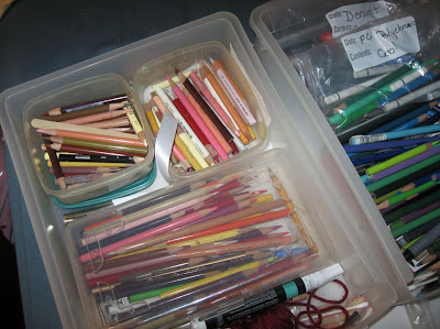 pic of my favorite colored pencils in bins