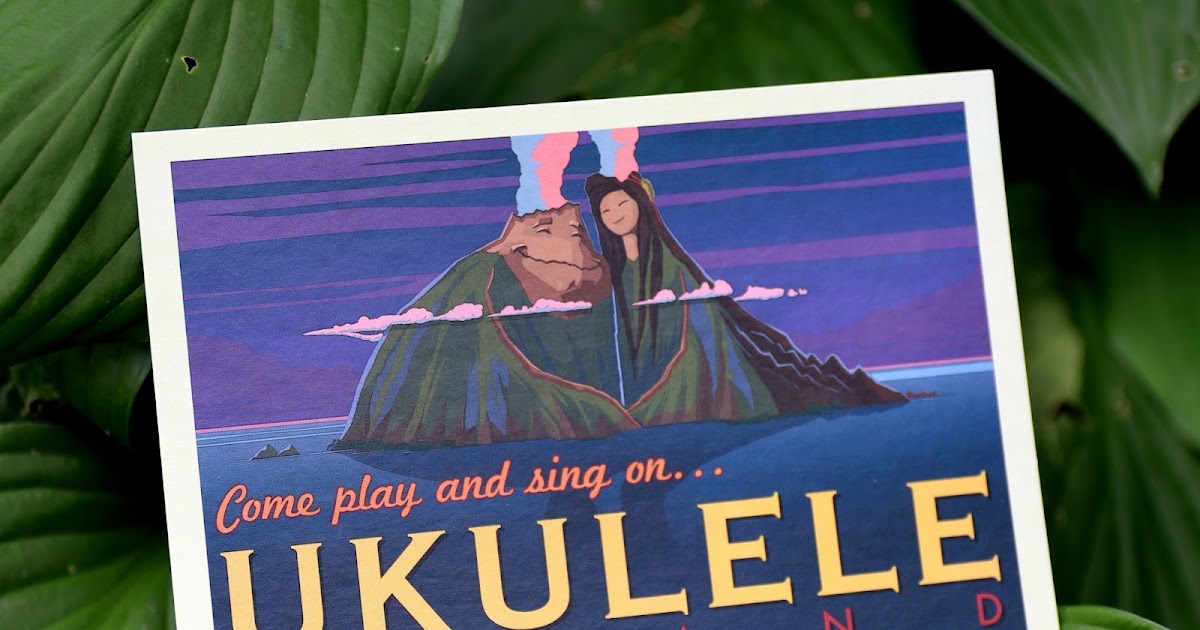 Dan the Pixar Fan LAVA "Ukulele Island" Postcard (Pixar Studio Store