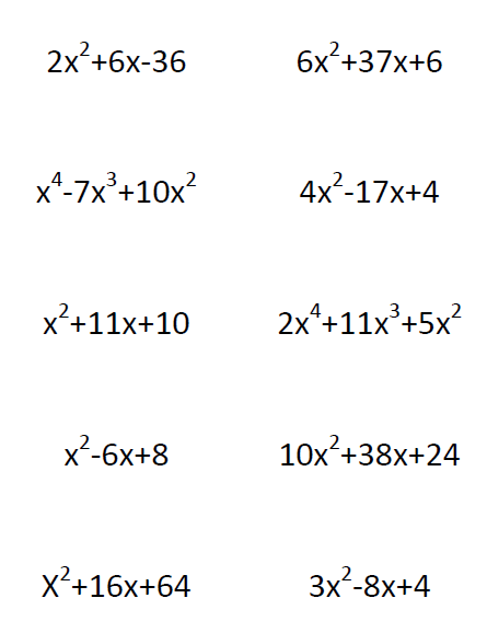 Math = Love: Factoring Trinomials Question Stack - Updated with GCFs!