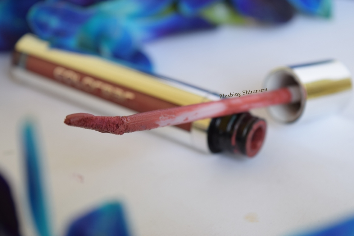 Blushing Shimmers Colorbar Kiss Proof Lip Stain 007 Haute Latte Review,Swatches,FOTD