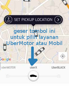 cara pesan ubermotor di aplikasi