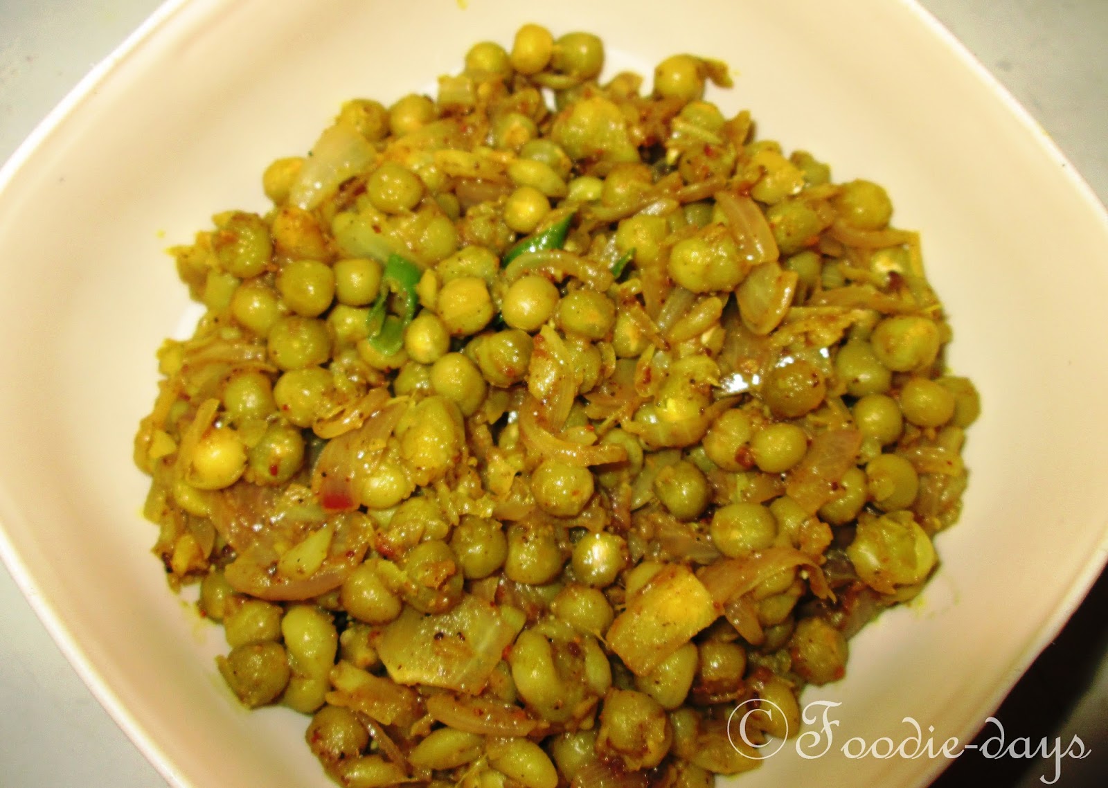 Green peas Spicy Masala Dry version