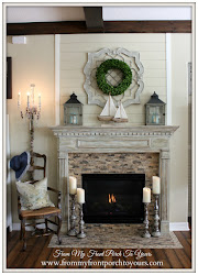mantel nautical simple decor fireplaces summer mantels fireplace farmhouse country french wreath surround porch decorating front designs cottage christmas fire