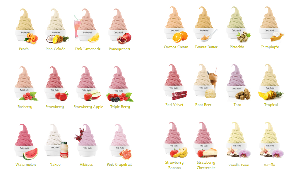 Tutti Frutti: Flavours