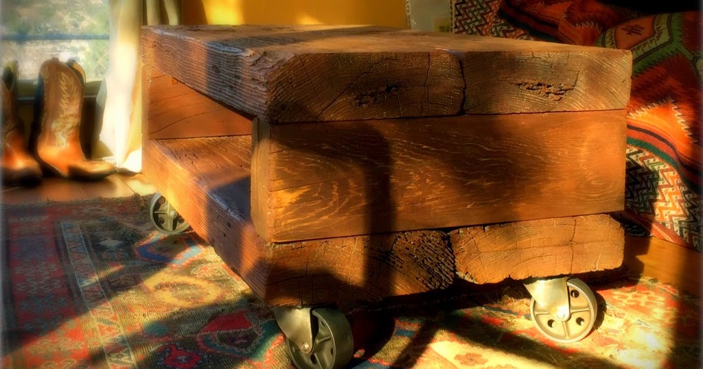 Vintage Industrial Casters For A Rustic Coffee Table