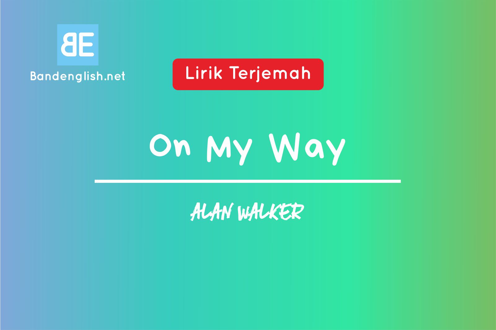 Get in my way. My way. on my way.