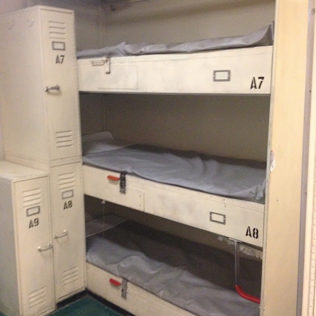 enlisted men's bunks at the USS Midway