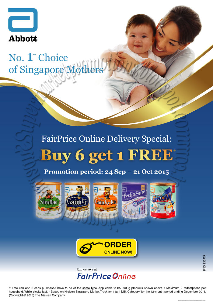 NTUC FairPrice Online Abbott Milk Powder Promotion 24 September 21