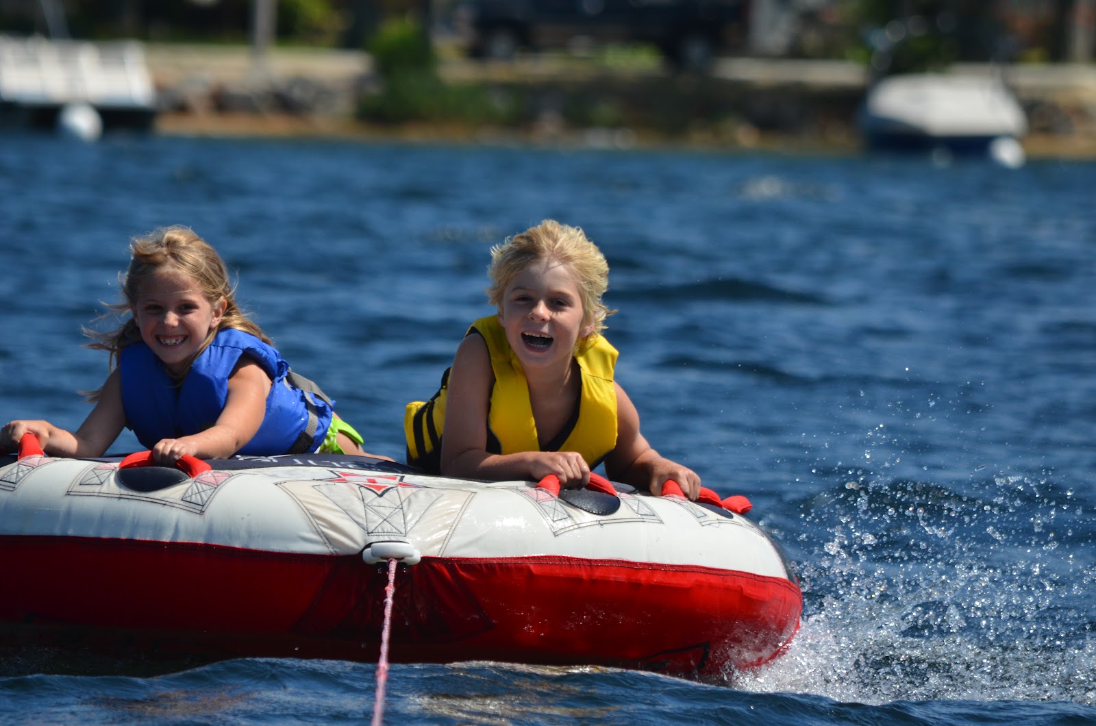 Generally Jenny Tubing On Newfound Lake in NH