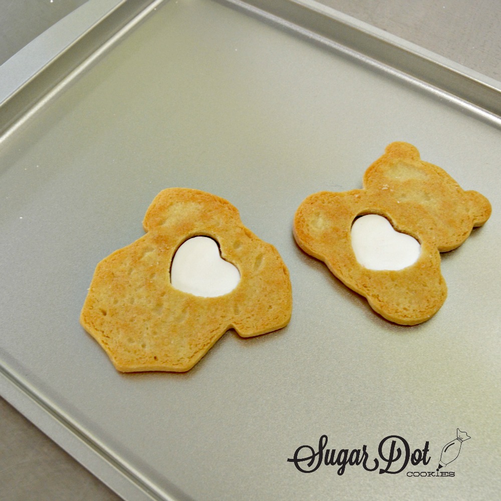 Drop the treats into the windows face down.