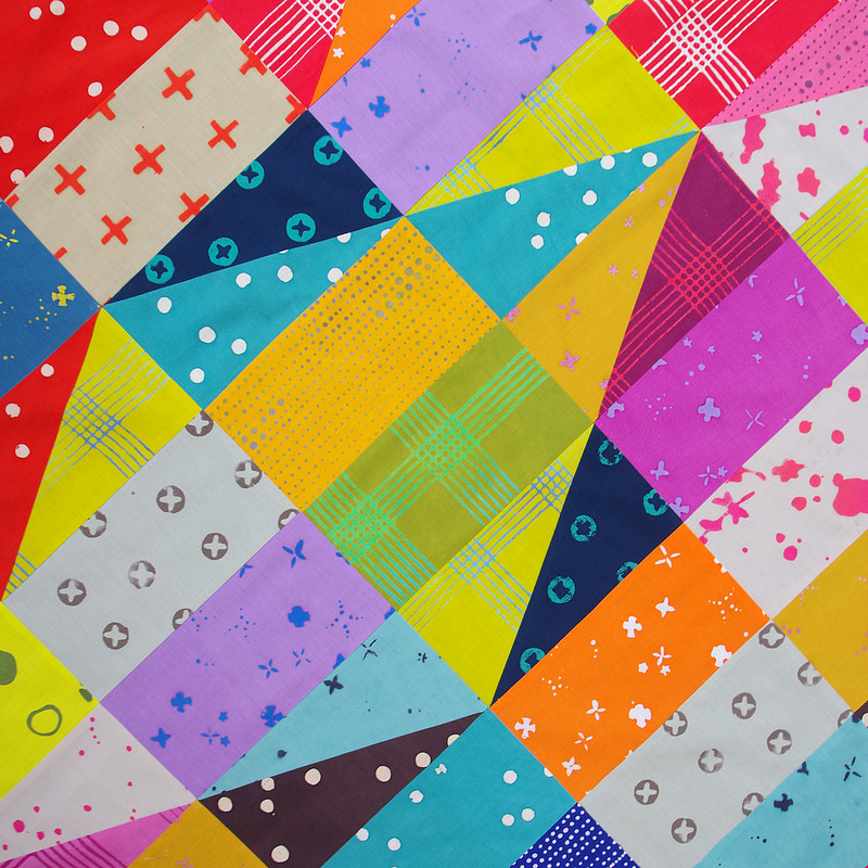 Bright Like a Diamond Quilt - Handcrafted Fabric | © Red Pepper Quilts 2017