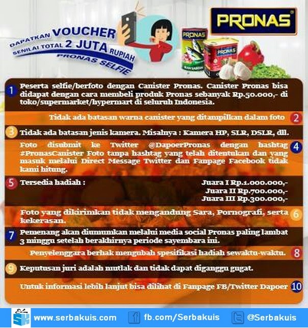 Kontes Selfie Pronas Canister Hadiah Voucher Total 2 Juta Kontes Selfie Pronas Canister Hadiah Voucher Total 2 Juta