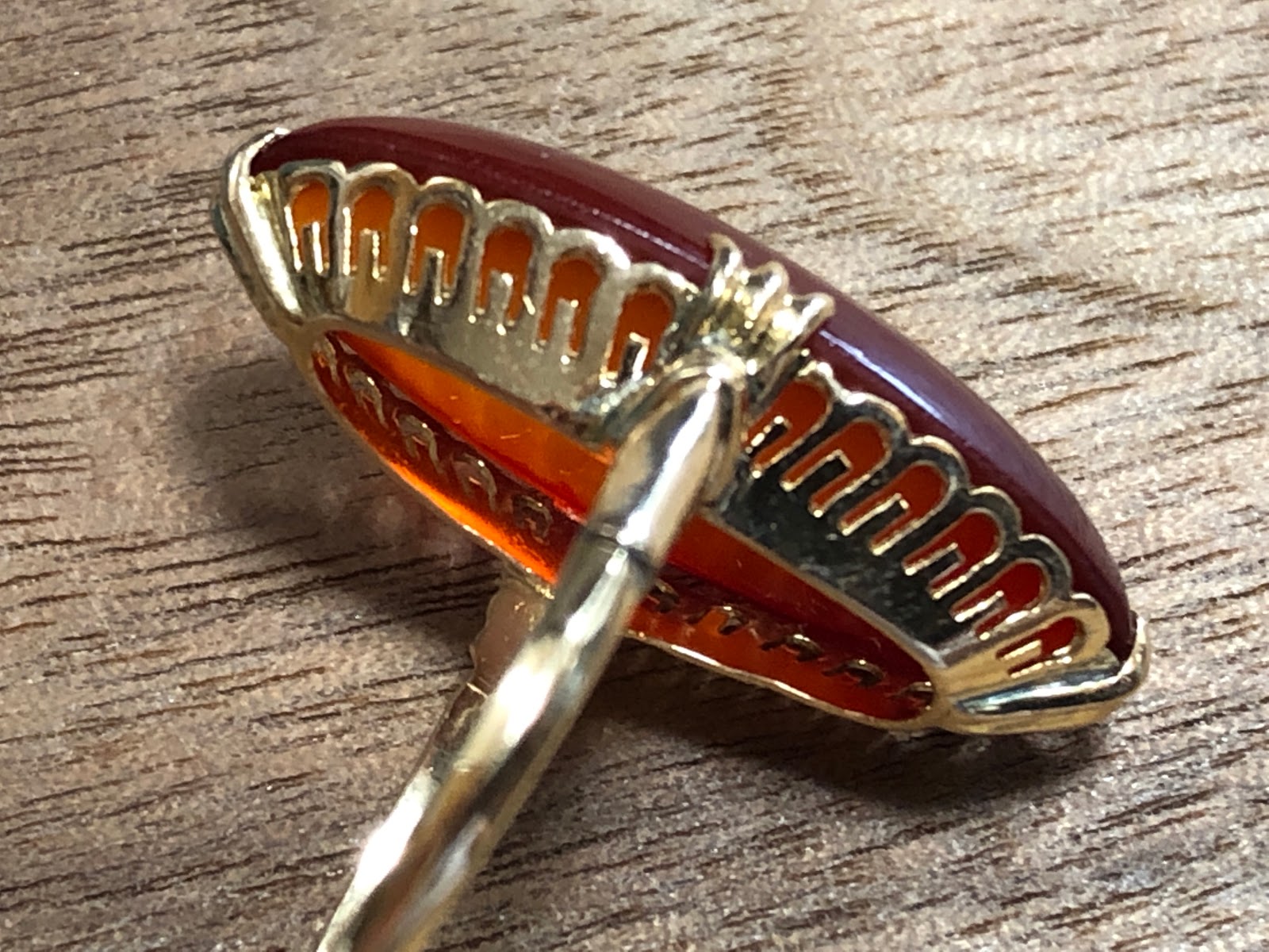 梶田久次郎商店 ヴィンテージリング 大粒アメジスト K18G 透かし彫り