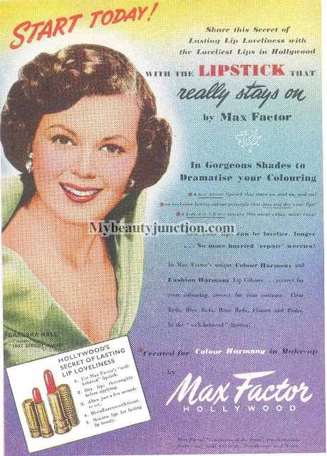 Vintage makeup and skin care advertisements from magazines