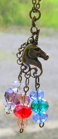 A Unicorn Charm With Crystals
