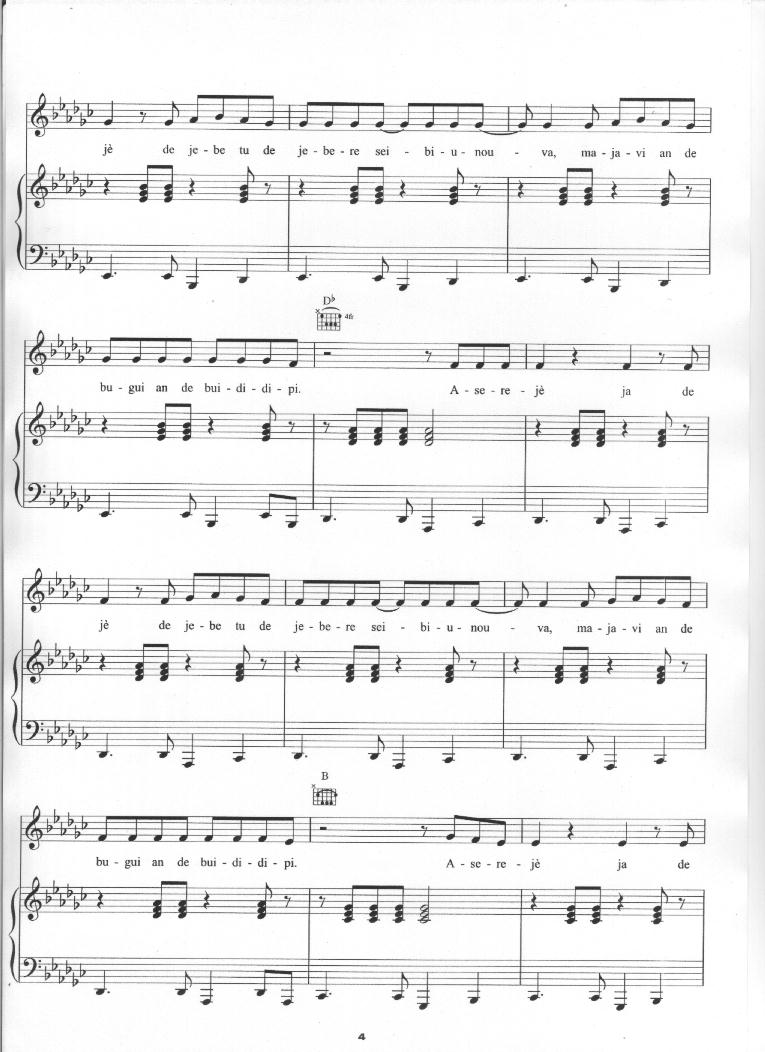 Las Ketchup Asereje (The Ketchup Song) Partituras de piano Sheet