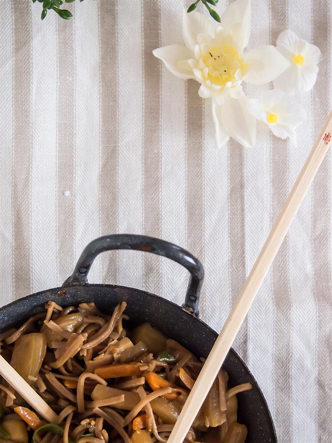 Tallarines de verduras