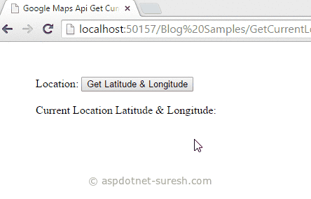 Google Map Api Get Current Location Latitude and Longitude using JavaScript