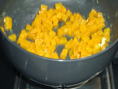 cooked pumpkins -preparing pumpkin kheer