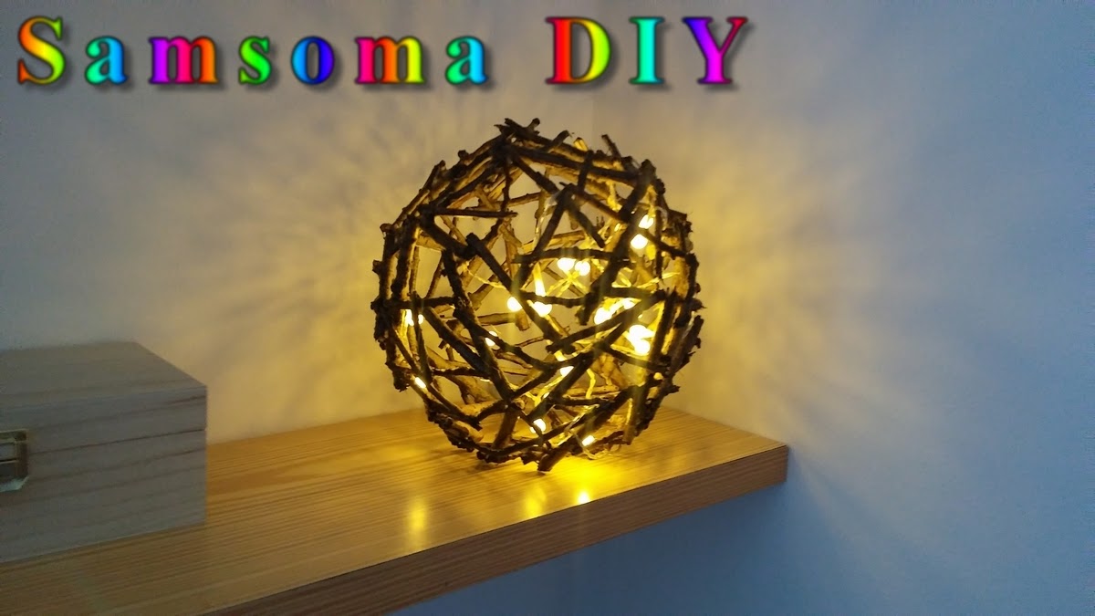 صنع أباجورة مودرن من أغصان الشجر « CROCHET SAMSOMA DIY صنع أباجورة مودرن من أغصان الشجر « CROCHET SAMSOMA DIY